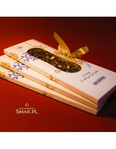 Saszetka kartonowa z herbatą świąteczną