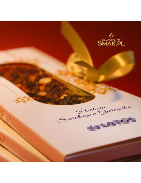 Saszetka kartonowa z herbatą świąteczną