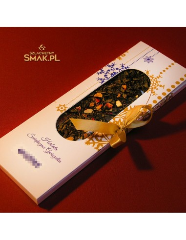 Saszetka kartonowa z herbatą świąteczną