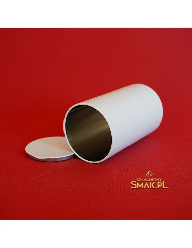 Puszka metalowa /  walec - biała