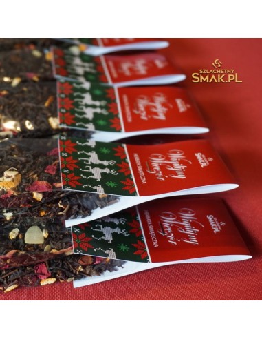 Saszetki z herbatą świąteczną